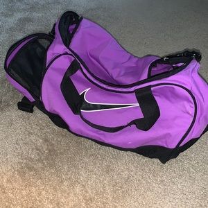 Purple Nike dufflebag